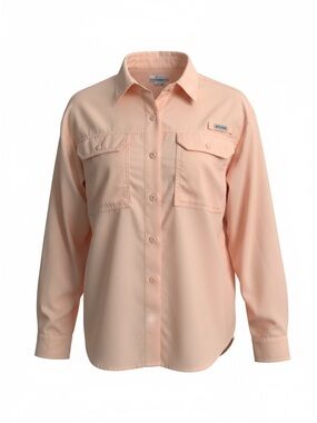 Columbia peach button-down shirt